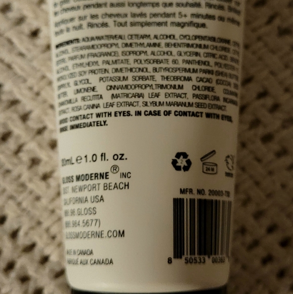 Gloss Moderne Clean Luxury Hair Masque Mask SOLEIL Mini Travel Size NEW - Picture 5 of 8